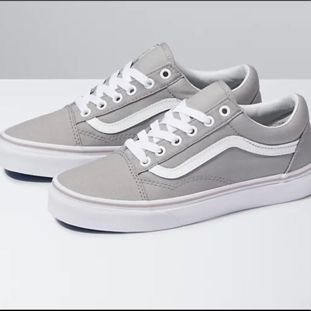 light grey low top old skool vans